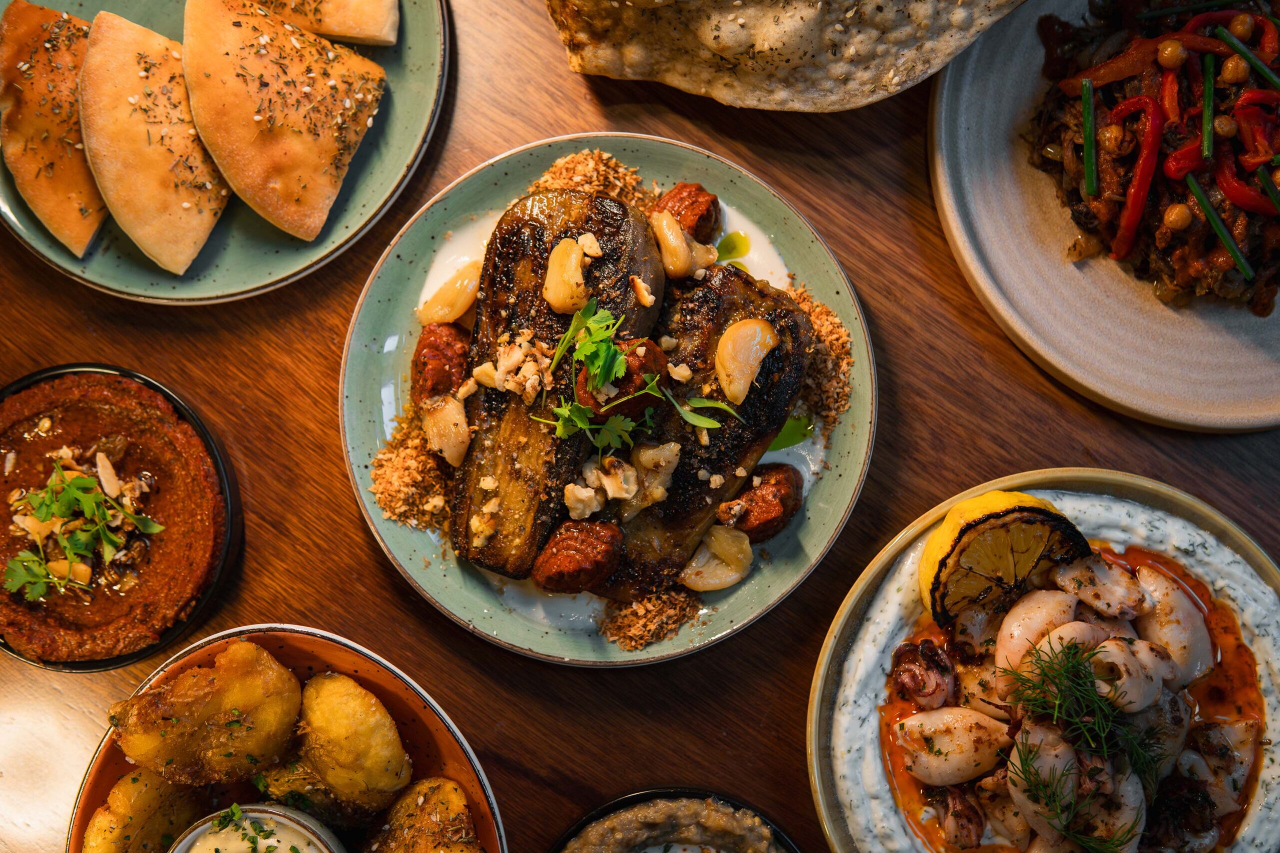 Dinner spread